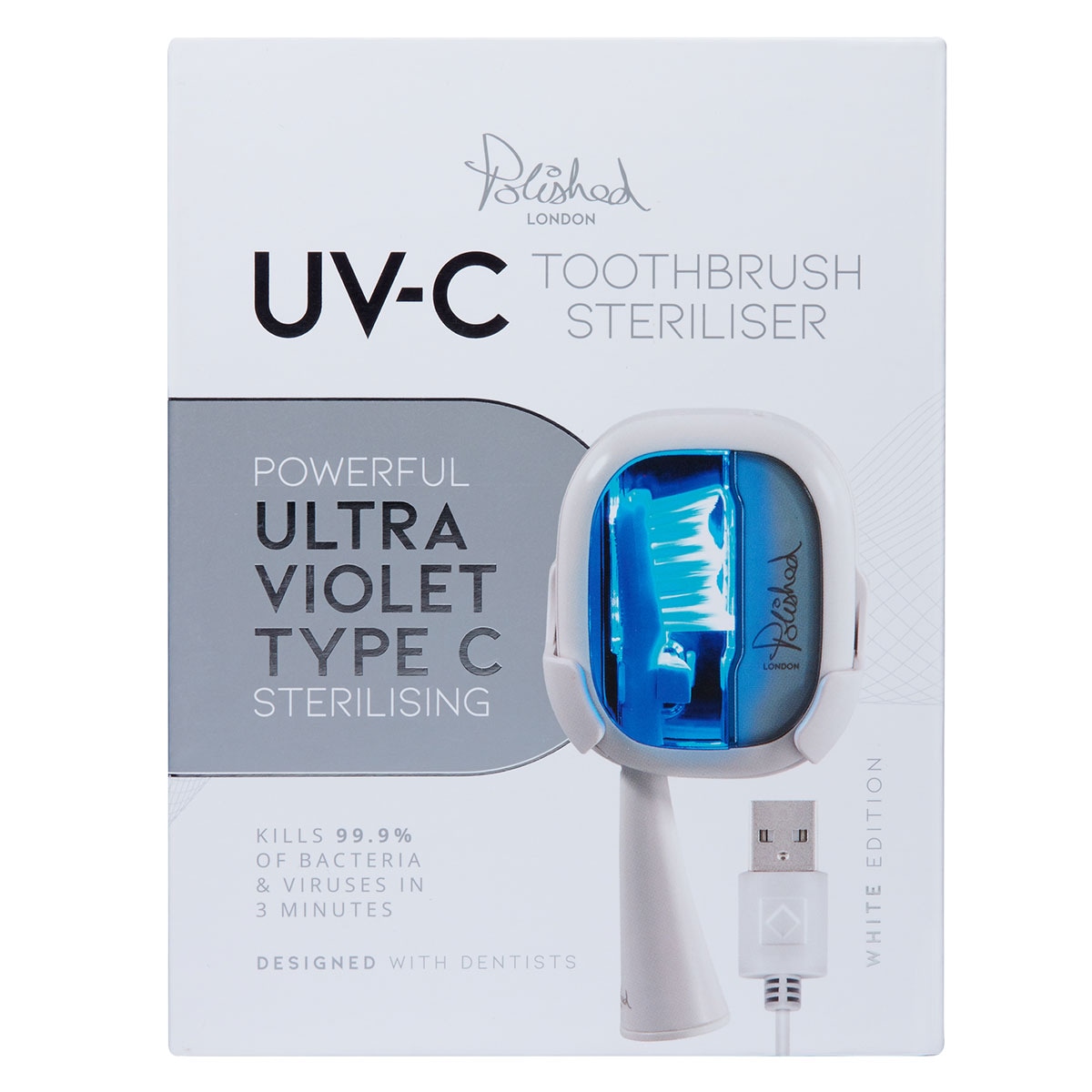 Polished London UVC Toothbrush Steriliser - White