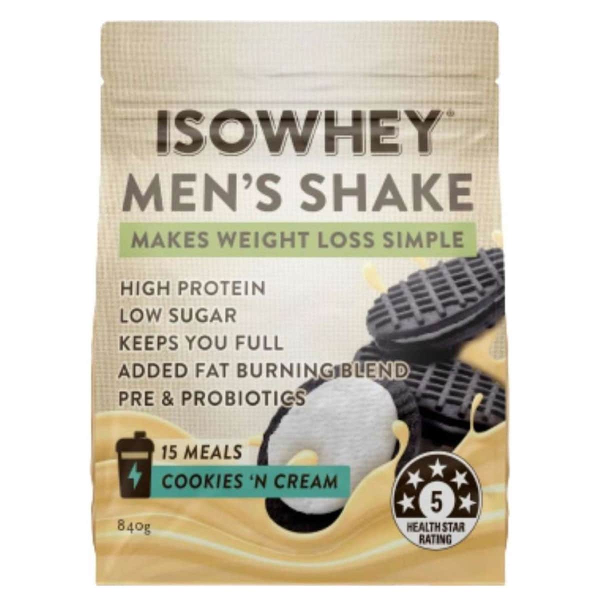 IsoWhey Men's Shake Cookies & Cream 840g